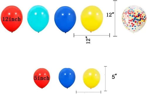 Vista 4 de Kit de arco de globos Ezing para decoraciones de fiesta de carnaval y circo, suministros de cumpleaños, fiesta temática de fiesta mexicana