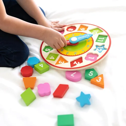 Vista 8 de melissa & doug reloj de clasificación de formas, Versión estándar, Multicolor