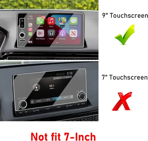 Vista 5 de Yumzeco Protector de pantalla compatible con Honda Civic 2022-2025 2023 2024 2025 CRV HRV Pilot Integra de 9 pulgadas, protector de pantalla
