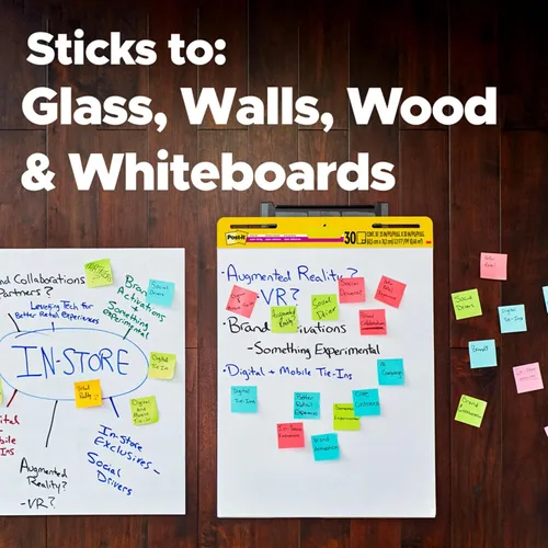 Vista 5 de Post-it Mini caballete autoadhesivo, 15 x 18 pulgadas, 20 hojas/bloc, 3 almohadillas, ideal para profesores virtuales y estudiantes (577-3 unidades)