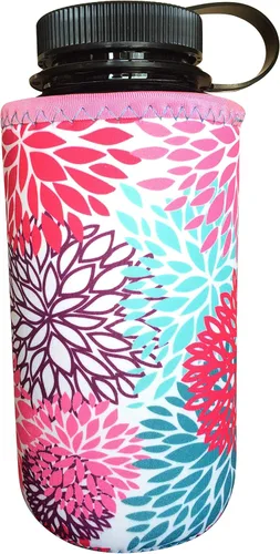 Vista 57 de Funda de neopreno para botella de agua Koverz, funda de neopreno, se ajusta a botellas de agua de 24-30 oz, lavable y reutilizable, tamaño grande