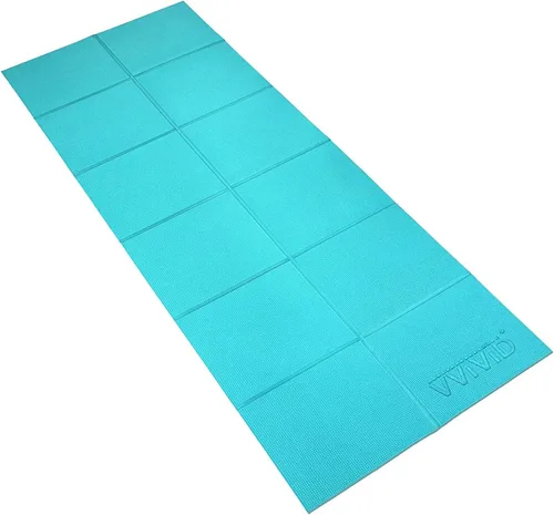 VViViD Tapete cuadrado acolchado de PVC grueso plegable de 6 pies x 2 pies para entrenamiento y yoga