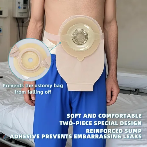 Vista 3 de Paquete de 3 cinturones de soporte de ostomía ajustables, cinturón de colostomía de 31.5 x 1.18 pulgadas, refuerzo del chasis, evita