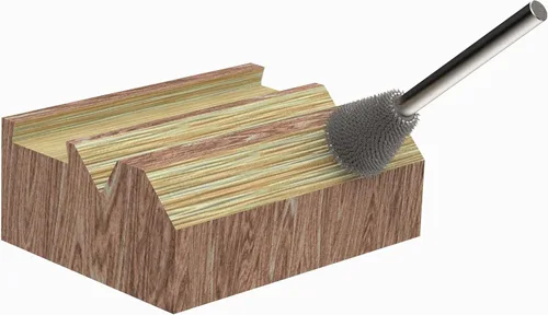 Vista 4 de Kutzall Extreme Dove Tail Burr, eje de 1⁄8 pulgadas, muy grueso - Accesorio para carpintería para Dremel, Foredom, DeWalt, Milwaukee. carburo