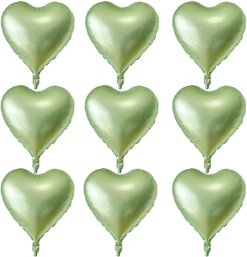Vista 14 de Lovoir 10 globos de aluminio con forma de corazón azul bebé de 18 pulgadas, globos de amor para el día de San Valentín, cumpleaños, fiestas, bodas