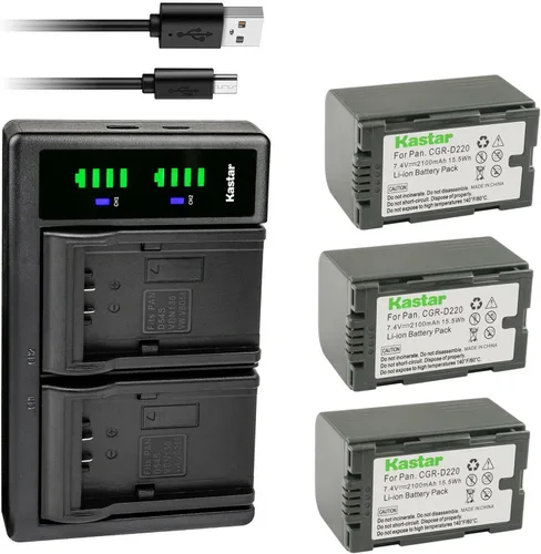 Vista 6 de Kastar CGR-D16S LTD2 - Cargador de batería USB compatible con Panasonic CGR-D28 CGR-D28A/1B CGR-D28R CGR-D28S CGR-D28SE/1B CGR-D320 CGR-D320A/1B