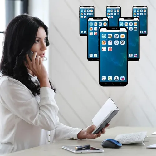 Vista 4 de XBLUE Sistema telefónico Cloud para pequeñas empresas para (3) teléfonos iPhone/Android. Utiliza tu teléfono inteligente como extensiones de sistema