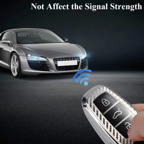 Vista 5 de SANRILY Funda para llavero Audi 2018-2019, carcasa de TPU suave de protección completa compatible con Audi A8 A7 A6 A6L C8 Q8 2020 con control