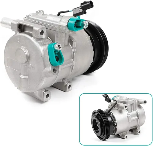 Vista 4 de Nuevo compresor de CA y embrague de A/C (se adapta a Kia Spectra 2.0L 2007, 2008, 2009; se adapta a Kia Spectra5 2.0L 2007, 2008, 2009) Reemplazar
