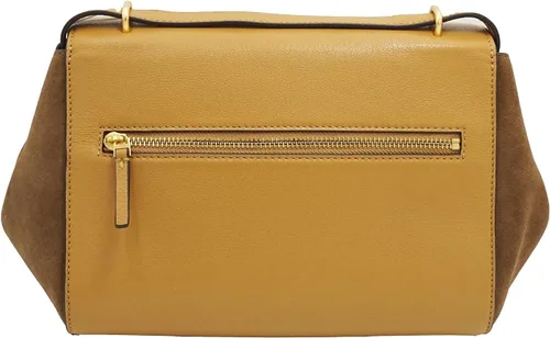 Vista 5 de Tory Burch 80333 Tiramisu Brown Gold Hardware Juliette Mujer Suede/Cuero -Satchel Bag, Oro