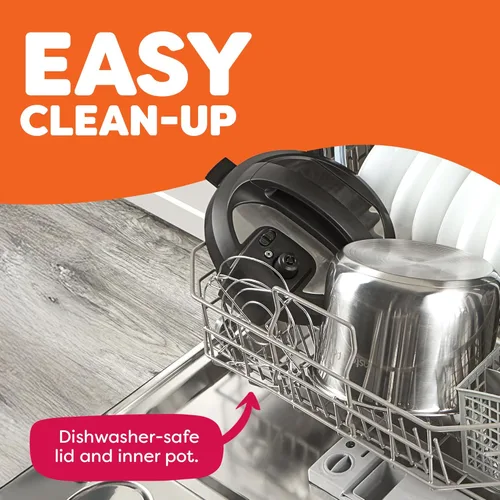 Vista 7 de Instant Pot IP-DUO60, 6cuartos/1000W - Olla a presión multifunción 7 en 1, negro, acero inoxidable, (Stainless Steel, Black)
