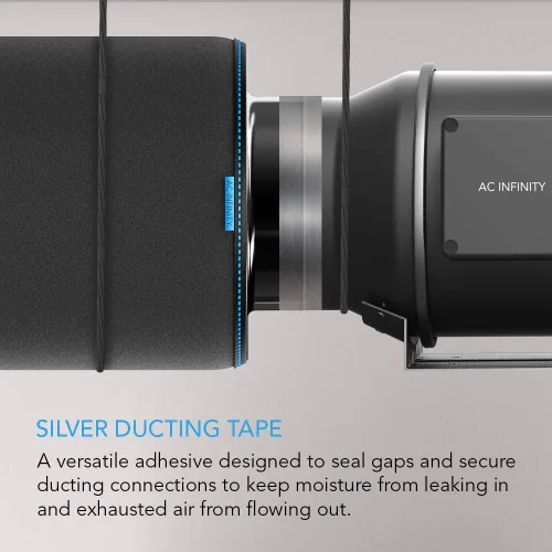 Vista 2 de AC Infinity Cinta de Conducto de Aluminio, Cinta de Lámina HVAC de Grado Profesional Resistente para Sellar, Parchear, Aislar o Reparar Conductos