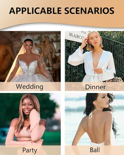 Vista 6 de Sticky Bra Adhesive Nipple Covers Invisible Lift Up for Large Push Up Strapless Backless Bras for Women Black