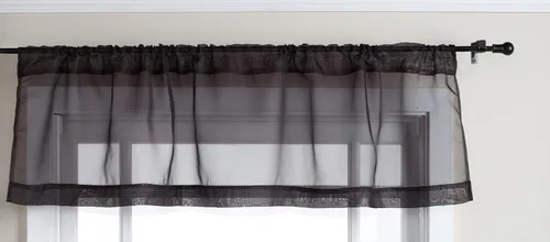 Vista 49 de Stylemaster Elegance Cenefa recta de gasa transparente, 60 x 14 pulgadas, color dorado