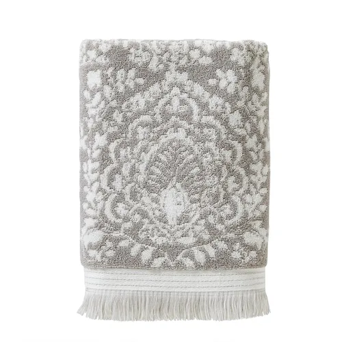 Vista 10 de SKL Home by Saturday Knight Ltd. Carrick Medallion - Toalla de mano 100% algodón turco (paquete de 2), color gris