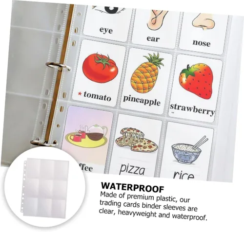 Vista 8 de Toyvian 20 protectores de tarjetas coleccionables de doble cara, fundas transparentes para coleccionar y organizar objetos de colección