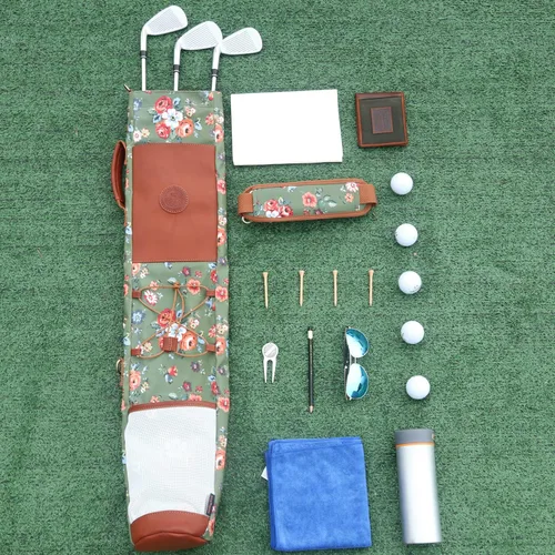 Vista 7 de TOURBON Bolsa de golf de lona para mujer, estuche de transporte para campo de conducción, viaje, club