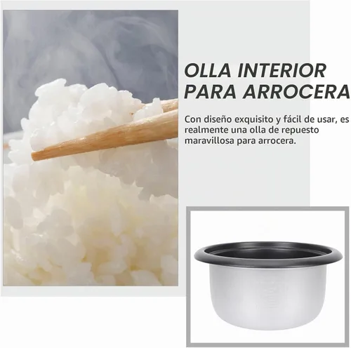 Vista 2 de Olla arrocera para 10 tazas, accesorios para parrilla, olla a presión, antiadherente, olla para el hogar, olla interior, recipiente de cocina