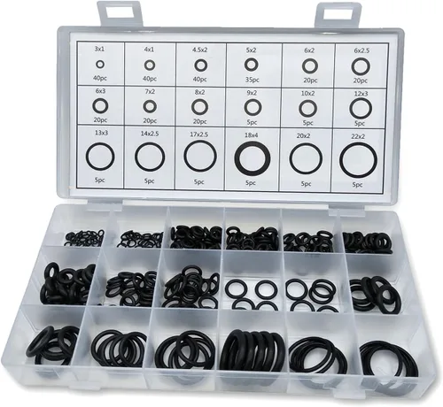 300 juntas tóricas de sellado automático, 18 tamaños, kit de reparación de anillos de goma de nitrilo resistentes a alta presión y altas Negro