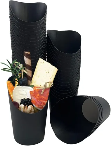 Kingzhuo 50 unidades de soporte para papas fritas de 14 onzas, tazas de papel para llevar, conos desechables, cajas de palomitas de maíz, bandejas