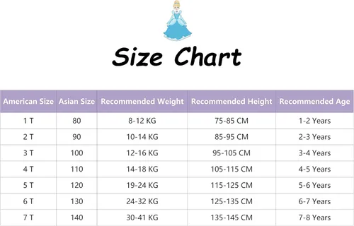 Vista 4 de Vestido de princesa para niñas pequeñas vestido casual con estampado de dibujos animados