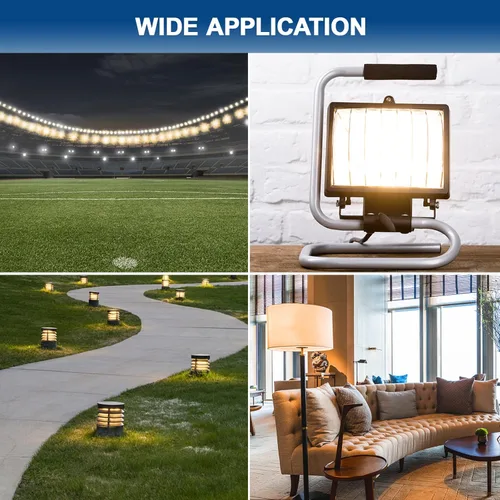 Vista 6 de R7S - Bombillas halógenas de 100 W, regulables, 120 V, 3.071 in, tipo T3 J, con larga vida útil, bombillas lineales de doble extremo blanco cálido