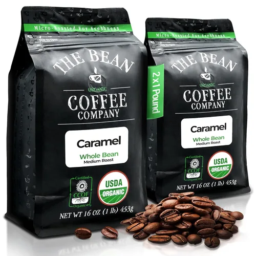 Vista 18 de The Bean Organic Coffee Company Mocha Java, tostado medio, café en grano entero, bolsas de 16 onzas (paquete de 2)