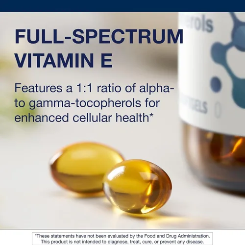 Vista 3 de Metagenics Tocoferoles mixtos de vitamina E - Suplemento antioxidante de alta potencia con tocoferoles alfa y gamma - Apoya la salud cardíaca