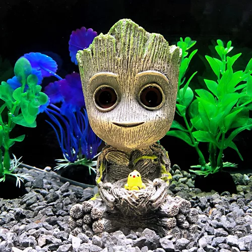 Vista 5 de AnxunJim Adornos de Burbuja de Aire de Groot para Acuario, Juego de Piedra de Aire para Pecera