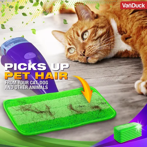 Vista 4 de VanDuck Almohadillas reutilizables para trapeador compatibles con Swiffer WetJet (paquete de 2) – Recambio de mopa de microfibra para paños húmedos