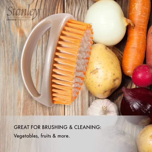 Vista 3 de Stanley Home Products Super Scrubby - Cepillo de limpieza con mango en bucle para zapatos, lavandería, automóvil, bañera y verduras, cepillo