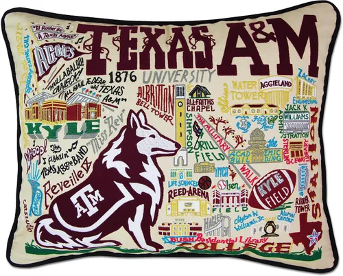 Vista 7 de Catstudio Almohada decorativa bordada colegiada de la Universidad Estatal de los Apalaches