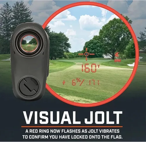 Vista 8 de Bushnell Pro XE Golf Laser Rangefinder, Black/Silver, Large
