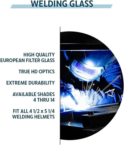 Vista 2 de Lentes grandes para soldadura de 4.5 x 5.25 pulgadas