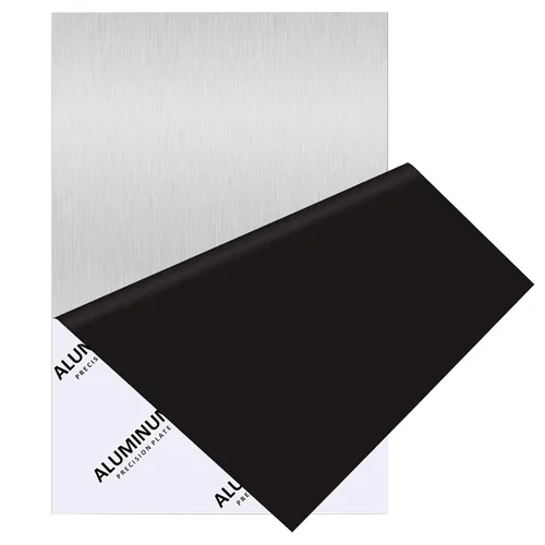 Vista 11 de 2 piezas de chapa de aluminio 6061, placas de aluminio resistentes de 12 x 16 x 1/8 pulgadas de grosor con película protectora, placa de aluminio
