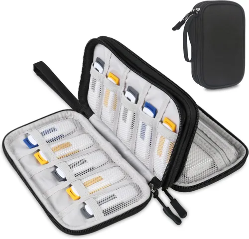 Vista 12 de Lacdo Estuche para unidad flash USB, organizador portátil de accesorios electrónicos para SanDisk/SamData/Samsung, memoria, USB, USB, USB, USB, USB