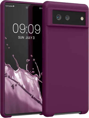 Vista 744 de kwmobile Funda Compatible con Google Pixel 6 Pro - Funda de teléfono de silicona TPU con acabado suave - Azul Arrecife