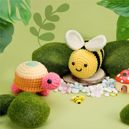 Vista 6 de Karsspor Kit de ganchillo para principiantes, kit de inicio de ganchillo con instrucciones detalladas y tutoriales en video, kit completo