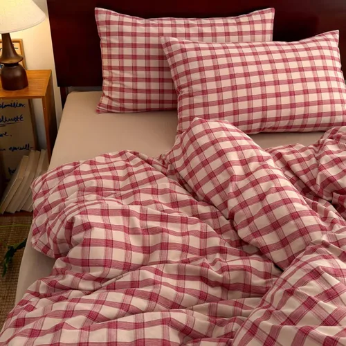 Vista 11 de Mucalis Juego de funda de edredón beige tamaño Queen con rayas verdes, 100% algodón lavado, juego de funda de edredón set completo moderno de 3