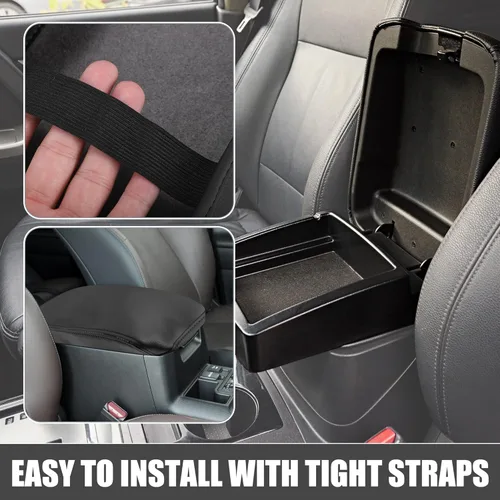 Vista 4 de Cubierta protectora interior del reposabrazos del asiento de la consola central del coche, cubierta de almacenamiento para Toyota RAV4 2013 2014
