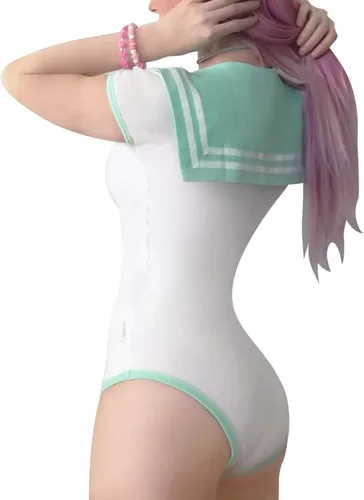 Vista 3 de Littleforbig - Pijama de algodón para enterizo, conjunto de falda mágica para cosplay