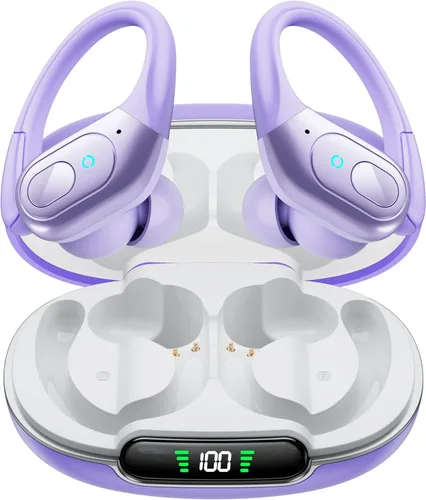 Vista 8 de occiam Active Noise Cancelling Earbuds Wireless Bluetooth Headphones Ear Buds 90Hrs Playback Stereo Bass Earphones with Mic Over-Ear Hooks IPX7 Deep