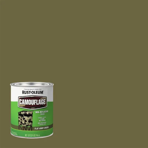 Vista 3 de Rust-Oleum 379561 - Pintura especial de camuflaje, cuarto, verde ejército mate, (Paquete de 1)