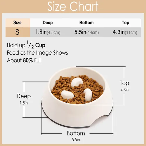 Vista 2 de Comedero lento antigolpes de diseño súper, comedero lento para perros, comedero interactivo para mascotas, comedores rápidos