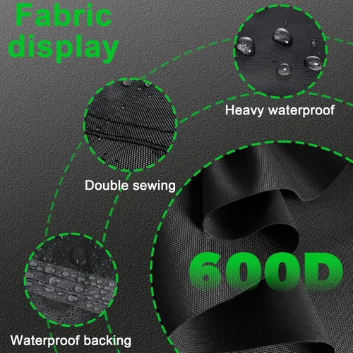 Vista 5 de Funda para perrera de 8.3 x 4.1 pies, tela Oxford resistente al agua 600D, cobertura completa, cubierta al aire libre, a prueba de lluvia, nieve