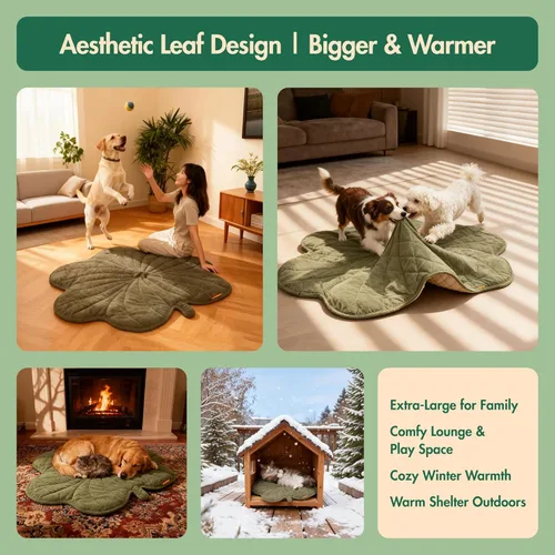 Vista 2 de Almohadilla térmica grande para perros con calefacción impermeable, camas eléctricas calentadas, almohadillas para mascotas