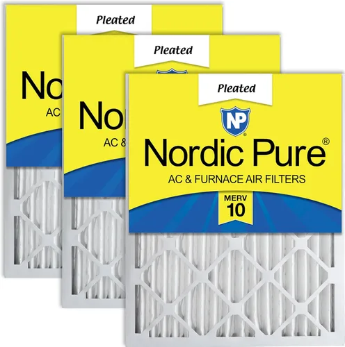 Vista 14 de Nordic Pure 20x25x2 (19 1/2 x 24 1/2 x 1 3/4) Filtros de aire plegados MERV 7, paquete de 3