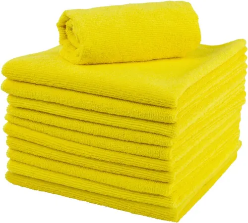 Vista 2 de Restaurantware Clean Tek - Paños de limpieza profesionales de 16 x 16 pulgadas, 100 toallas de microfibra sin pelusas, altamente absorbentes,