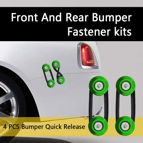 Vista 7 de ASUBHA Kit de Liberación Rápida para Parachoques de 4 Piezas, Soporte de Parachoques, Sujetadores de Guardabarros del Maletero y Tapas de Escotilla