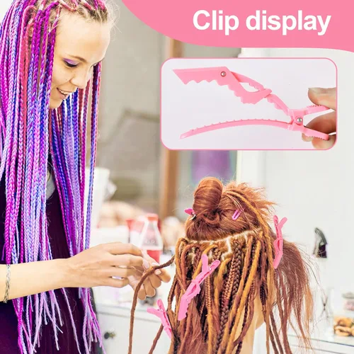 Vista 8 de SWEET VIEW Juego de ganchos de ganchillo para el cabello, 2 agujas de ganchillo, cepillo de bordes, cepillo de cerdas, peine de cola de rata, 3